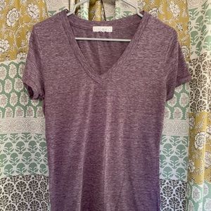 Comfy jersey purple v neck tee